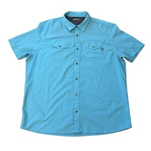 Hi-Tec Blue Outdoor Casual‎ Hiking Shirt Short Sleeve Lightweight Size XXL